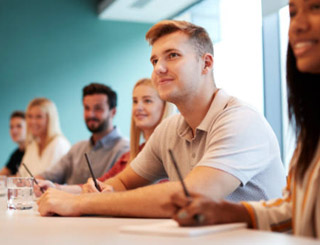 Apprentices learning in a classroom setting